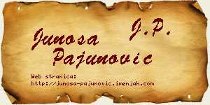 Junoša Pajunović vizit kartica